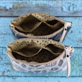 Miniatyrbillede 3 af 5: Sjove Canvas Makeuptasker til Kvinder og Piger Rummelig Kosmetikpose Pung Håndtaske med Lynlås