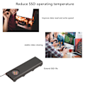 Miniatyrbild 7 av 8: M.2 NGFF NVME SSD Kylare Fyrdubbel Värmeavledning 5V Fläkt SATA Port Strömförsörjning SSD Kylare Svart