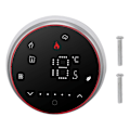 Miniatyrbillede 2 af 8: Programmerbar Termostat Elektrisk Opvarmning Rund Bund 13mm Forsænket Panel LED Display Trådløs Intelligent Termostat AC95~240V Sort