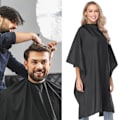 Miniatyrbillede 2 af 7: Salon Barber Kappe til Mænd/Kvinder - Vandafvisende Hårklippeskappe med Justerbar Trykknaplukning, Salonsudstyr til Frisører og Hjemmebrug