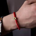 Miniatyrbild 4 av 5: Handgjord vävd strängarmband handledsband | Justerbart unisex vänskapsband för män kvinnor rött rep armband