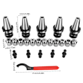 Miniatyrbilde 1 av 2: Høy presisjon CAT40 ER32 Chuck Collet Holder Set 5PC CAT40 ER32 Chuck   12PC ER32 Collets