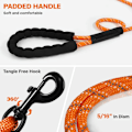 Miniatyrbilde 4 av 5: Lang line for hundetrening - Refleksjonsbånd i nylon, sjekktau for hunder på tur, camping
