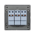 Miniatyrbillede 1 af 2: 1 Vejs 250V 10A Hjem Moderne Type Elektriske Trykknapper Vægskifterpanel (3 Gang)