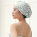 Miniatyrbillede 3 af 5: Hurtigtørrende turban til tørring af krøllet, langt og tykt hår