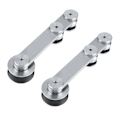 Miniatyrbillede 3 af 3: Indvendig Rustfrit Stål Glas Skydedørsbane Bruseværelsesdør Hardware Sæt