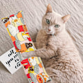 Miniatyrbild 4 av 5: 4 st katt leksak catnip kudde interaktiv katt leksak söt mönster inomhus kattunge katt