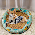 Miniatyrbillede 4 af 5: Sommermåtte Kennel Kattenest Kold Pude Dyretilbehør, Rattanmåtte Kattekøler Sovemåtte, Squishmallow Dyreseng