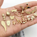 Miniatyrbillede 4 af 5: 100 stk Halskæde Vedhæng Tilbehør Guld Legering DIY Guld Håndværk Vedhæng Til Smykkefremstilling