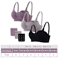 Pikkukuva 5 / 8: 3 kpl Nylon Seamless Maternity Nursing Bra -pehmusteilla ja pidennyshihnoilla