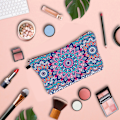 Miniatyrbild 4 av 6: Makeupväska med Mandala-tryck, Clutch för kvinnor, Multifunktionell reseförvaringsväska