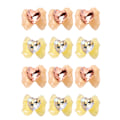 Miniatyrbild 1 av 6: 12 st Nagelprydnader Transparent Färg Rosett Nageltillbehör Resinformad Borr Nageldekorationer