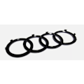 Miniatyrbillede 2 af 4: Sort Glans Frontgitter Ring Logo Badge Emblem til Audi A1 A3 A4 A5 A6 273x94mm