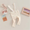 Miniatyrbillede 5 af 6: Blonder med Blonder Kant Suspender Strik Strømpebukser Fodløse Overalls Bukser Varme Strømpebukser Strømper (Abrikos)