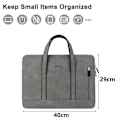 Miniatyrbild 4 av 5: PU-läder Laptopväska, Vattentät Stöttålig Skyddande Datorväska, Multifunktionell Laptopväska