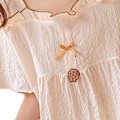 Miniatyrbild 4 av 8: Kortärmad Pyjamas Set för Kvinnor Björnmönster Andningsbart Lös Söt Sommarpyjamas Set för Hemma Pyjamas M