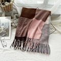Miniatyrbillede 5 af 7: Dametøj Lang Plaid Tæppe Chunky Oversized Vinter/Efterår Varmt Sjal Stor Tartan Sjal Wrap Shawl