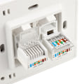 Miniatyrbilde 1 av 2: Elektrisk veggkontakt Strømuttak Bryter for hjemmet (Dobbel nettverkskontakt)