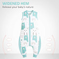 Miniatyrbillede 6 af 8: Sommertynde baby-onesies, bomuldsbaby-anti-spark-tæppe, børnevest-sovepose med fødder
