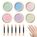 Miniatyrbild 1 av 6: 6-pack Nagelpulver Set 6 Färger Nagelpulver Nagel Effekt för Nageldekoration Salong Hem DIY