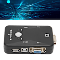Miniatyrbild 1 av 8: USB 2.0 KVM-switch 1920x1440 2-ports Dubbelskärm KVM-switch för WIN95 98 98SE 2000 ME XP