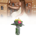 Miniatyrbilde 7 av 8: 1:12 Kunstig Mini Michelia Champaca Blomsterpot Vakre Farger Falsk Blomstermodell for Dukkehustpynt