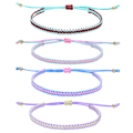 Miniatyrbilde 1 av 5: 4 stk Justerbare Armbånd for Kvinner, Smykketilbehør for Kvinner og Tenåringsjenter, Lykke