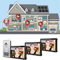 Miniatyrbild 5 av 8: 9-tums Smart Touchscreen Trådlös WIFI Intercom Dörrklocka System Videomonitor App 100-240V AU