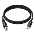 Nylon Braided USB C Cable PD100W Charging Cable for Laptops and Electronics Low Heat Control Power Supply Cable 7.9x5.5