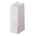 Miniatyrbillede 1 af 4: 50 stk. - Hvide papirsposer til madpakke og snacks - Blank 13*8*24
