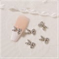 Miniatyrbillede 5 af 6: 12 stk. Sløjfe-neglelegeringer med rhinestones til neglekit Sløjfe-neglekrystaller til akrylnegle Juveler Rhinestones Neglekunst