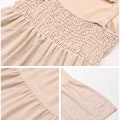 Miniatyrbillede 3 af 6: Sommer Boho Spaghettirem Square Neck Solid Farve Ruffle A-Linje Strand Lang Kjole til Kvinder