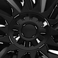 Miniatyrbillede 3 af 8: 4 stk. Hjulnavkapsel Symmetrisk Glans Sort Bil Hjulkapsel Udskiftning til Tesla Model Y 19 Tommer Hjul 2020 til 2023