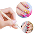 Miniatyrbild 4 av 5: 5-pack nagelprickpenna-set, nagellacksmålning, manikyr, prickar, nagelkonst, dubbeländad nagelkonstspets, borr