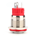 Miniatyrbilde 1 av 2: Metall Trykknappbryter DC9~30V 19mm 1NO 1NC Selvlysende Bryter med Lysgul (Ring Høy Hode Selvlysende)