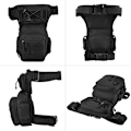 Miniatyrbillede 6 af 8: Vandafvisende Militær Taktisk Drop Leg Pouch Bag Cross Over Leg Rig Udendørs Cykling Vandreture Lårpose
