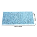 Miniatyrbillede 1 af 2: Chenille Anti-slip Vandabsorberende Skridsikker Måtte Badeværelse Stue (Lysegrøn Blå)
