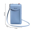 Miniatyrbillede 5 af 8: PU Læder Blokerende Crossbody Mobiltelefon Taske til Kvinder Tegnebog Pung