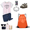 Miniatyrbilde 3 av 5: Trekksekk med snor Gym Bag Sackpack String Sack Pack Bags
