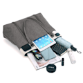 Miniatyrbillede 4 af 5: Kvinders Laptop Tote Taske til Arbejde Letvægts Splice Canvas Håndtaske Pung