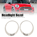 Miniatyrbillede 7 af 8: Par Forlygte Krom Trim Ring Forlygte Bezel 51137149905 Udskiftning til John Cooper Works Clubman 2009‑2014