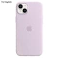 For iPhone 14 Liquid Silicone Case with Magsafe Compatibility Protective Case with Popsocket Light Purple[TT] Light Purple