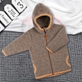 Miniatyrbillede 6 af 6: Efterårs- og vinterstyle fleece jakke til drenge og piger, baby fleece jakke med hætte (brun)