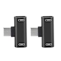 Pikkukuva 4 / 5: 2 KPL TypeC Muunnin Jakaja Kaksois 2 In 1 Kuuloke USB Audio Laturi Adapteri Musta (Musta)
