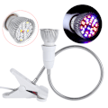 Miniatyrbillede 4 af 7: 28W 28 LED Hydroponisk Plantevækstlys Indendørs Have Hjem Fleksibel Bordklemme Lampe Ny