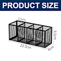 Miniatyrbillede 2 af 5: Blyantsholder, Sort Mesh Pen Organizer Opbevaringskurv, Cubicle Desk, Makeup Brush Holdere, Kontorer, 22.5*9.5*8cm