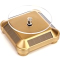 Miniatyrbillede 1 af 8: Solcelled Display Stativ Drejeskive, Batteri Dobbelt Brugt Roterende Display til Smykker Spinner Ur Hobby Samling Hylde