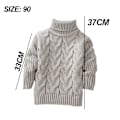Miniatyrbillede 2 af 5: Drenge Piger Langærmet Chunky Varmt Trøjeoverdel Sweater