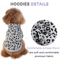 Miniatyrbilde 4 av 7: Hundegenser med hette og lue i leopardmønster, lett hundegenser for valper, hundegenserantrekk, kattebekledning
