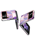 Miniatyrbild 7 av 7: Galaxy Z Flip, Skyddsskal, Marmordesign, Blå Blå